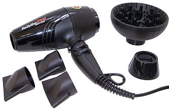 Фен для волосся чорний з іонізацією BaByliss Pro Rapido 2200 W