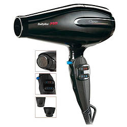 BABYLISS CARUSO: Чорний Фен з Іонізацією та Потужністю 2400 Вт