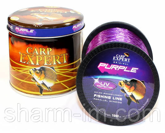 Волосінь Carp Expert UV Purple 1000 м 0,3 мм/12,5 кг зі світлонакопичувачем, фото 2