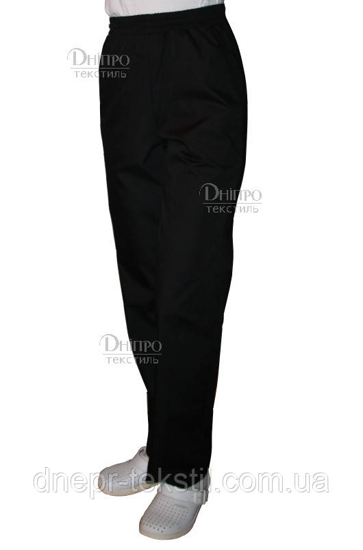 Черные брюки для повара с карманами. Униформа для поваров - фото 1 - id-p67924356