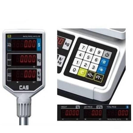 Ваги торгові CAS PR-15 P зі стійкою (30 кг), фото 3
