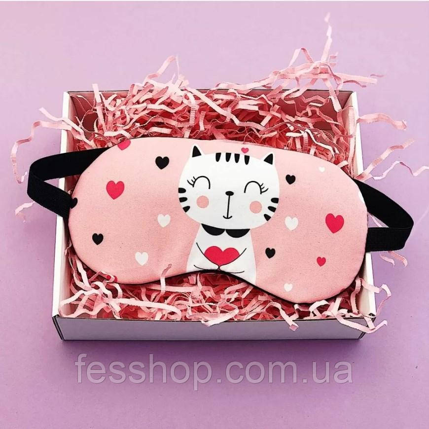 Маска для сну "Cat with a heart "