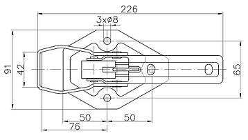 Замок для борту причепа Autoflex-Knott 6S5674.001-20508, фото 3