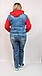 Турецька жіноча джинсова куртка- бомбер, розміри 50-56, фото 6