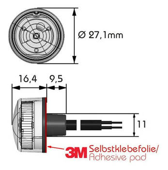 Задній червоний габарит LED Proplast 60770, фото 2