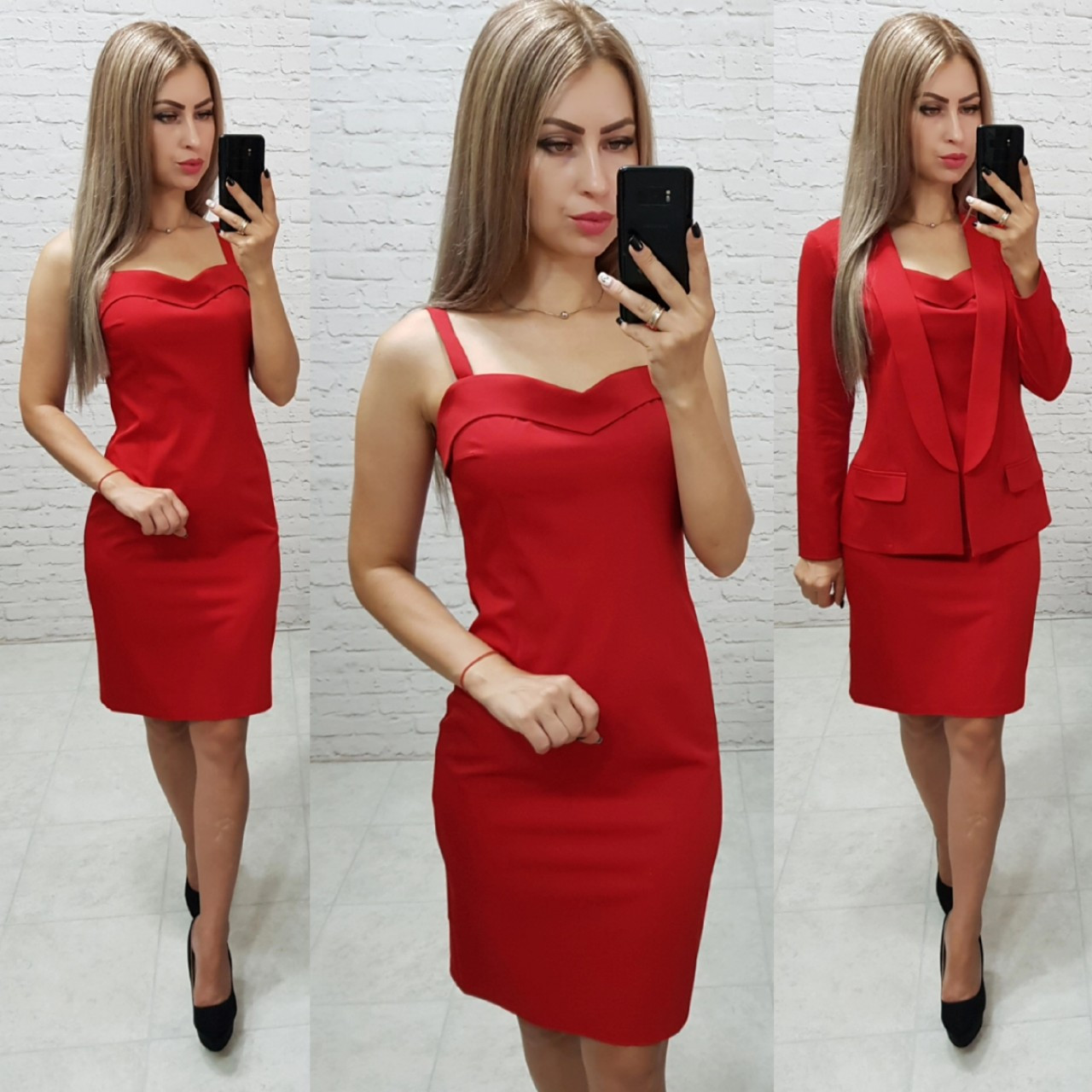 Плаття - сарафан класика арт. 190 червоне / червоний / червоного кольору