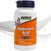 Гіалуронова кислота NOW Hyaluronic Acid 100 мг 60 кап веган
