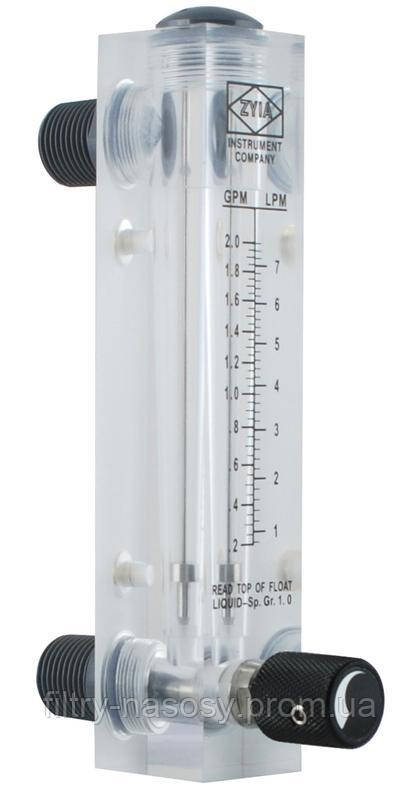 Ротаметр для воды 7 л/мин панельный регулируемый (ID#1159320452), цена ...