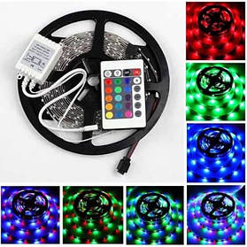 Світлодіодна LED-стрічка 3528 RGB 12 V кольорова 5 м + пульт + блок