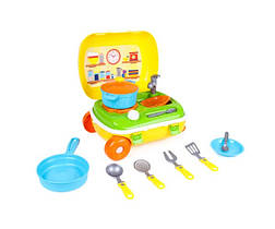 Дитяча іграшкова кухня з набором посуду ТехноК, у валізці