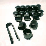 Ковпачки захисні пластикові на колісні гайки 17 мм у блістері чорні, фото 8