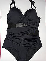 Цілисний купальник з сіткою Fuba 2105 чорний 48 50 52 54 56 розмір, фото 5