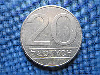 Монета 20 злотих Польща 1989