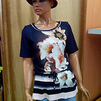 Жіноча літня блузка-туніка, фірма Грація(Gracja), Польща розмір 48(54)