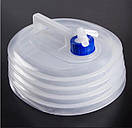 Каністра для води складна туристична похідна 5 л прозора, фото 5