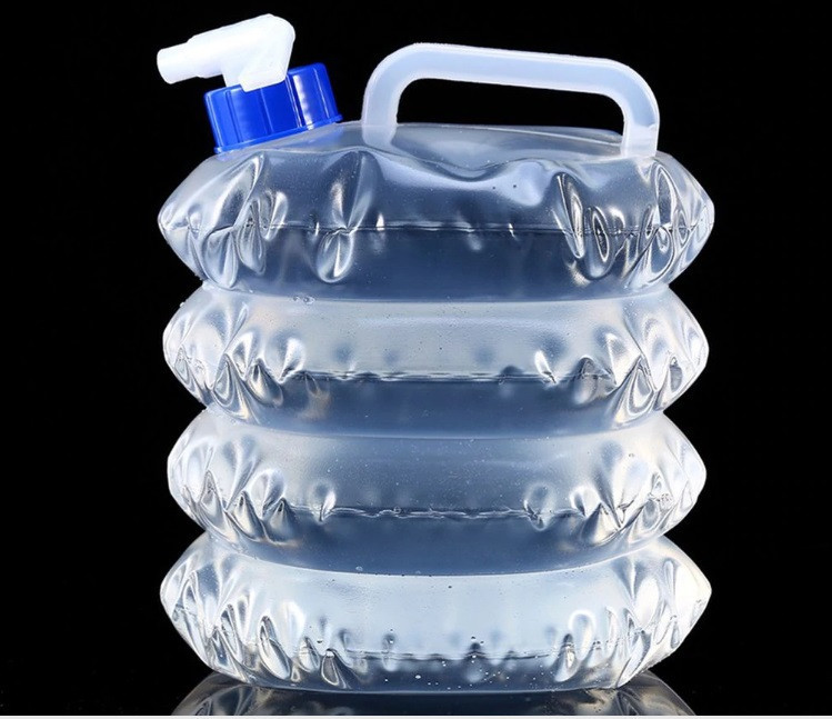Каністра для води складна туристична похідна 5 л прозора, фото 1