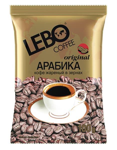 Кава Лебо в зернах Оригінал 100% арабіка 100 грамів, фото 1