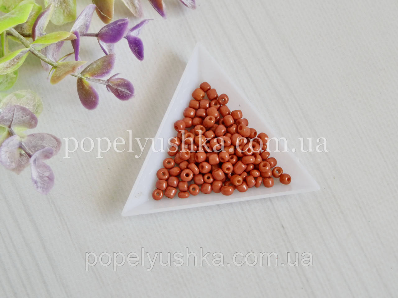 Бісер китайський великий 3.6 мм світло-коричневий (10 г), фото 1