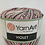 Турецька пряжа для в'язання YarnArt Violet Melange (віолет меланж)100% мерсеризує бавовна - 504, фото 3