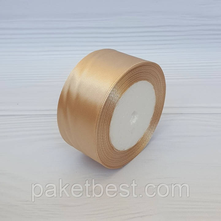 Стрічка атласна 4см/22,86 м №84 золото