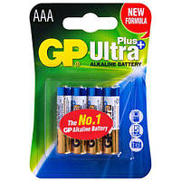 Батарейка GP ULTRA PLUS ALKALINE 1.5V 24AUPHM-2UE4 лужна, LR03 AUP, AAA (4891199100338)