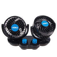 Вентилятор VOin HX-T307 4" 12V 6.5W двойной две скорости/две регулировки