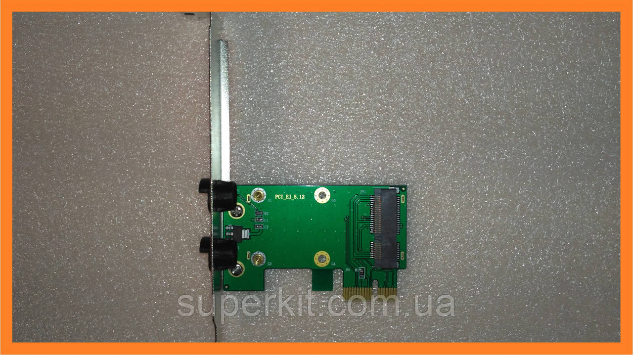 Адаптер PCI-e x1 для встановлення в ПК mini pcie WI-Fi бездротової ...