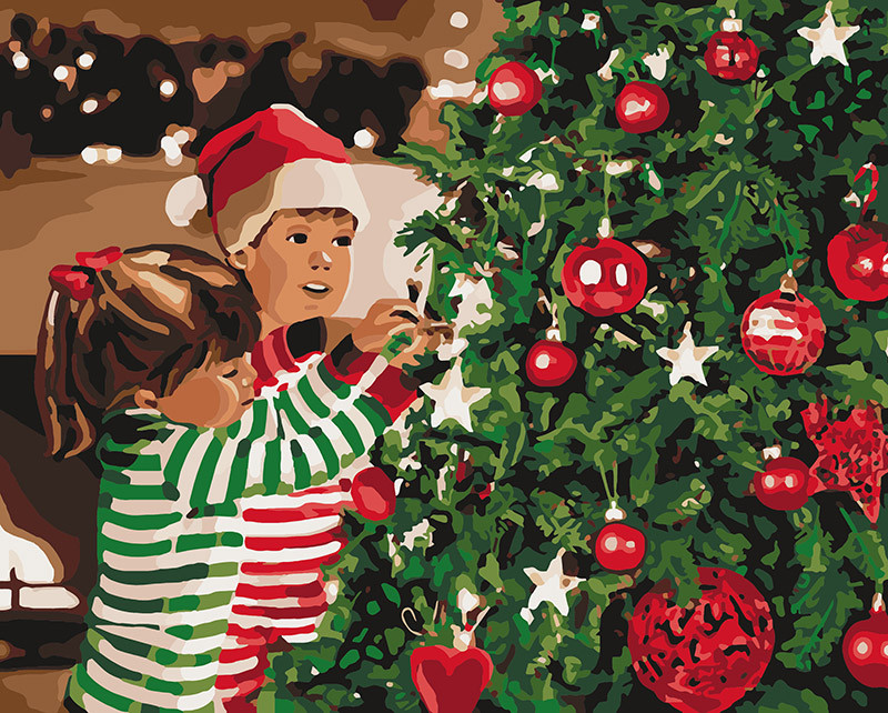 Кермо Картина за номерами (KHO4637) Новорічний настрій, 40 х 50 см, Ідейка