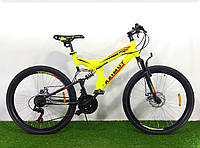 Спортивный велосипед 26 дюймов Аzimut Рower d 26 дюймов черно-желтый + подарок. Горный велосипед азимут.