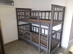 Ліжко двоярусне з вільхи під матраци 90х190 см