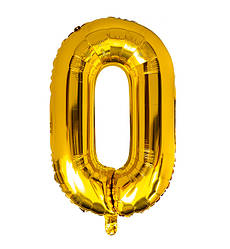 Кулька Цифра "0" (80 см) колір золото