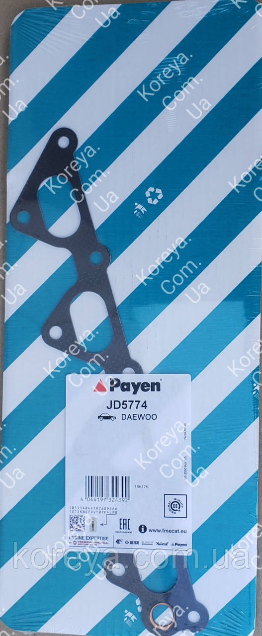 Прокладка колектора впускного Ланоса 1.6  Нексия 16   Нубіра 1.6 16 клапанів Payen, фото 1