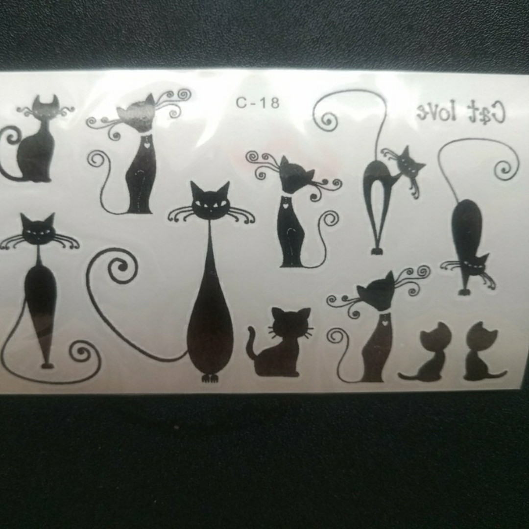 Флеш тату котики, своєчасне татуювання, тимчасові татуювання на тіло, тимчасовий малюнок на тіло