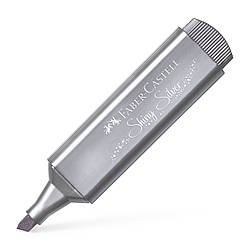 Маркер текстовий Faber-Castell Highlighter TL 46 Metallic Shiny Silver, колір срібний металік, 154661