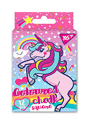 Крейда YES кольоровий квадратний 12 шт. "Unicorn"
