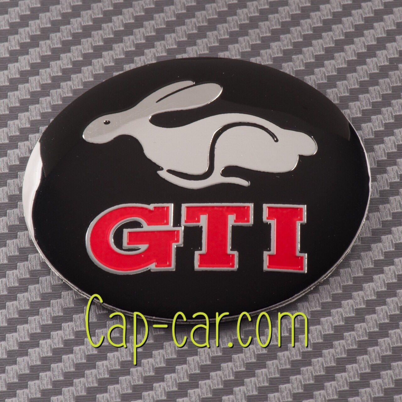 Наклейки для дисків з емблемою Volkswagen GTI. ( ЖТИ Фольцваген ) Ціна вказана за комплект з 4-х штук
