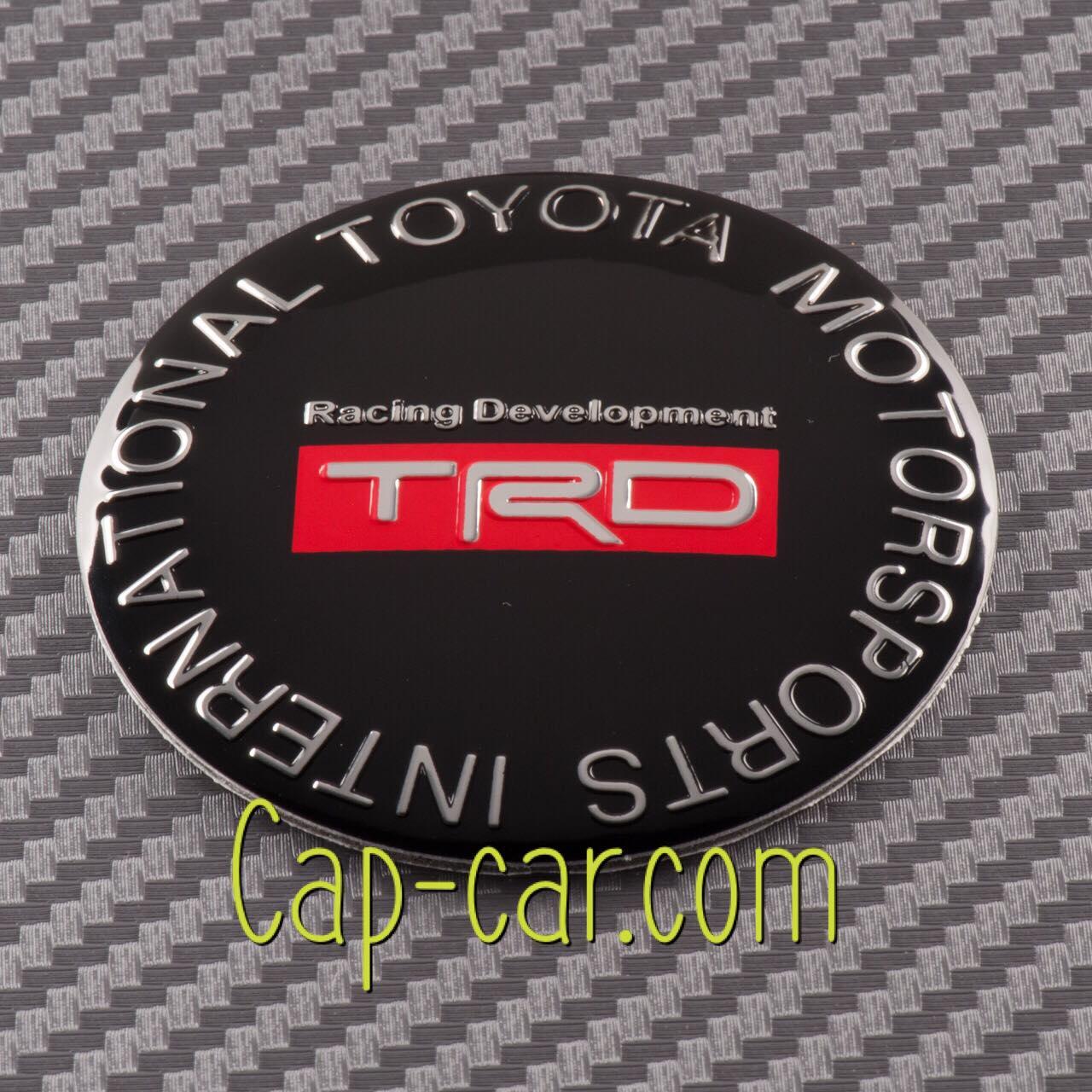 Наклейки для дисков с эмблемой Toyota TRD. ( Тойота ТРД ) Цена указана за комплект из 4-х штук