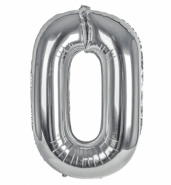 Кулька Цифра "0" (1 м), Іспанія, колір - срібло