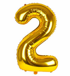Кулька Цифра "2" (1 м), Іспанія, колір - золото