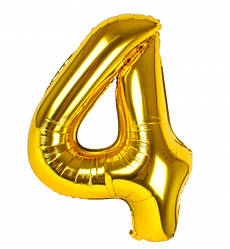 Кулька Цифра "4" (1 м), Іспанія, колір - золото
