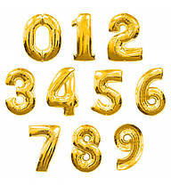 Кулька Цифра "5" (1 м), колір золото, фото 2