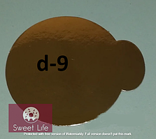 Підложка золото/срібло диаметр 90мм з вушком