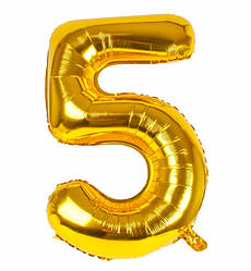 Кулька Цифра "5" (1 м), Іспанія, колір - золото