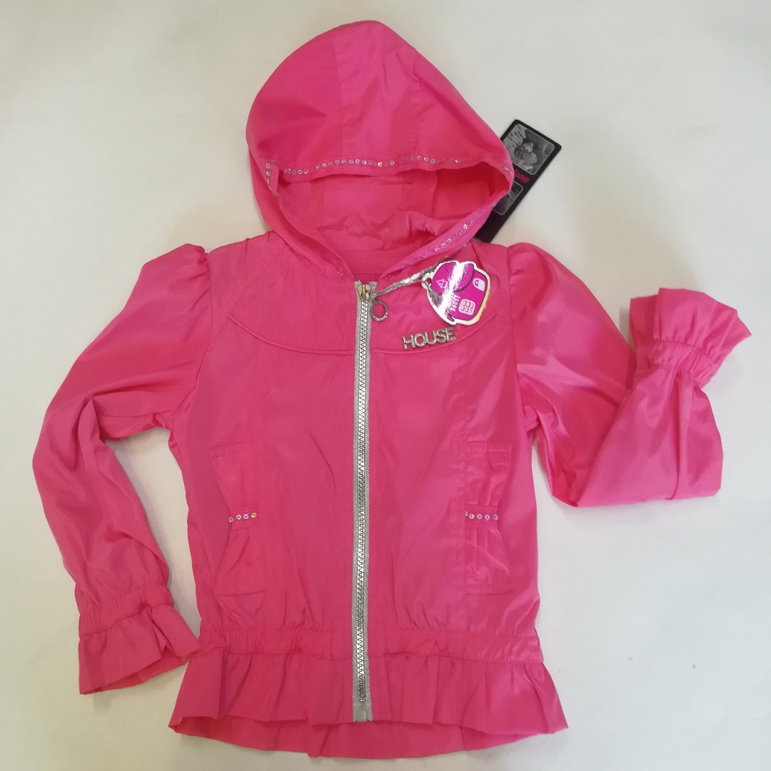 Куртка вітрівка на літо для дівчинки 2, 3 роки рожева