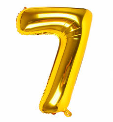 Кулька Цифра "7" (1 м), Іспанія, колір - золото