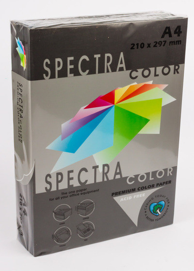 Папір кольоровий А4 100 аркушів 80 г/м2 Spectra color IT401 темний чорний
