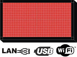 Біжуча стрічка 32х64см. (табло, екран) червона світлодіодна