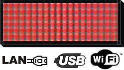 Біжуча стрічка 32х96см. (табло, екран) червона світлодіодна
