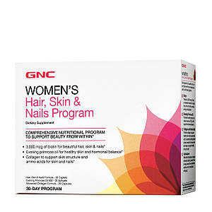 Вітаміни для жінок GNC Women's Hair, Skin, & Nails Program 30 порц.