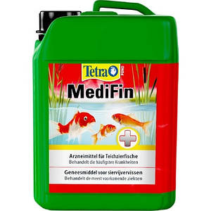 Tetra Pond MediFin 3 л препарат для боротьби з хворобами ставкових риб, коропів кої, комет, сарас